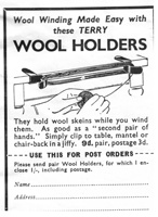 early adverts for knitting and wool