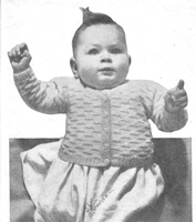 baby knitting pattern from 1940s