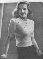 ladies jumoer knitting pattern from 1940s