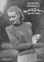 vintage ladies cardigan and jumper knitting pattern 1940s