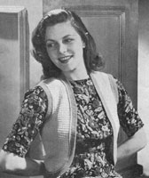 vintage knitting pattern for ladies bolero from 1944