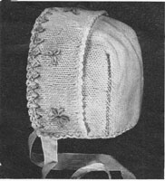 vintage baby bonnet knitting pattern 1930s