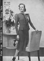 vintage ladies knitting pattern 1940s