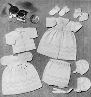 vintage 1940s layette knitting pattern