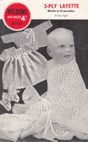 vintage kniting patten for baby layette knitting pattern 1940s