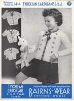 vintage tyrolean jacket knitting pattern for gilrs from 1940s