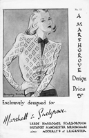 vintage ladies knitting pattern for cardigan 1940s