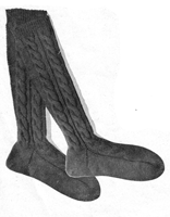 vintage cable socks for men in the miltary 1940s