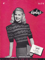 vintage ladies  fair isle jumper 32 bust
