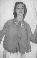 vintage ladies knitting pattern bed jacket 1940s