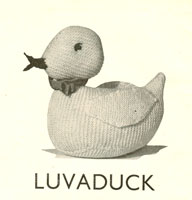vintage toy knitting pattern for duck