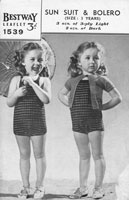 vintage knitting pattern for baby swim suit