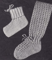 vintage child's bedsock knitting patterns