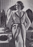 vintage ladies dressing gown knitting pattern 1930s