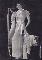 vintage 1930s knitting pattern for ladies nightdress