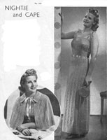 vintage ladies knitting pattern for vintage nightdress 1930s