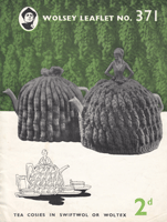 vintage tea cosy knitting pattern from 1920s wolsey 371
