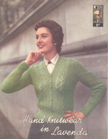 Great vintage ladies lace paneled cardigan knitting pattern