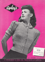 vintage ladies jumper coat knitting pattern from 1940s