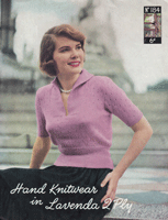 Great vintage ladies jumper knitting pattern. To fit 34-36 and 36-38 inc bust