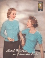 Great vintage ladies twin set knitting pattern