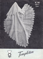 vintage baby shawl knitting pattern 1950