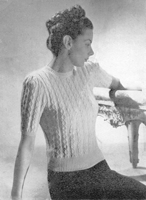 vintage 1940s knitting pattern wartime jumper 