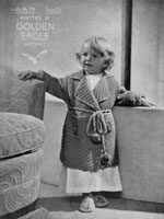 vintage childs dressing gown knitting pattern vintage 1930s