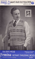bairnswear 1940s mens fair isle knitting patterns