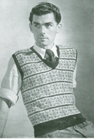vintage war time knitting pattern for men