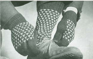 vintage scarf, sock pattern for men