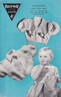 vintage baby boble cardigan vintage knitting pattern babies 1950