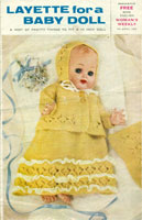 vintage dolls knitting pattern 14" baby doll