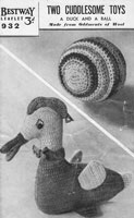 vintage 1940 ccochet toy knitting pattern