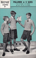 boys jumper  sweater knitting pattern from 1940s wartime 1940s
