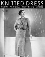 vintage knitting pattern from 1930s for a dress