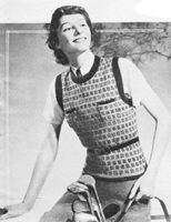 Ladies jumper knitting pattern from 1935