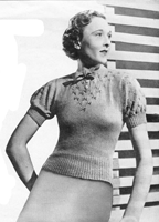 vitnage ladies jumper knitting pattern from late 1930s