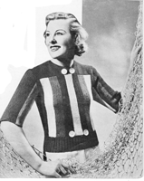 vintage ladies strip jumper knitting pattern 1930s