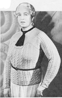 ladies fuller figure jumper knitting pattern from 1930s