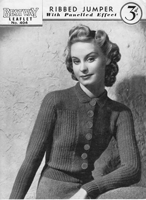 ladies panel effect jacket knitting pattern 1930s