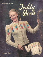 vintage tyrolean style jacket knitting pattern from 1940s