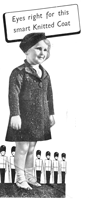 vintage little girls coat knitting pattern 1940s