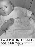vintage baby lacy matinee jacket knitting pattern from 1940s