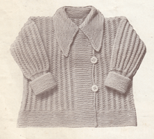 vintage caot knitting pattern from 1920s