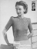 vintage ladies summer jumper knitting pattern