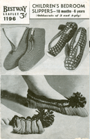 vintage knitting patternfor knitted slippers