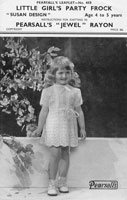 vintage girls dress baby childs knitting pattern for dress 1940s