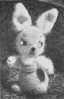 vintage knitting pattern for baby bunny 1950s