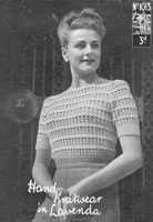 ladies lavenda 1013 fair ilse jumper knitting pattern 1940s